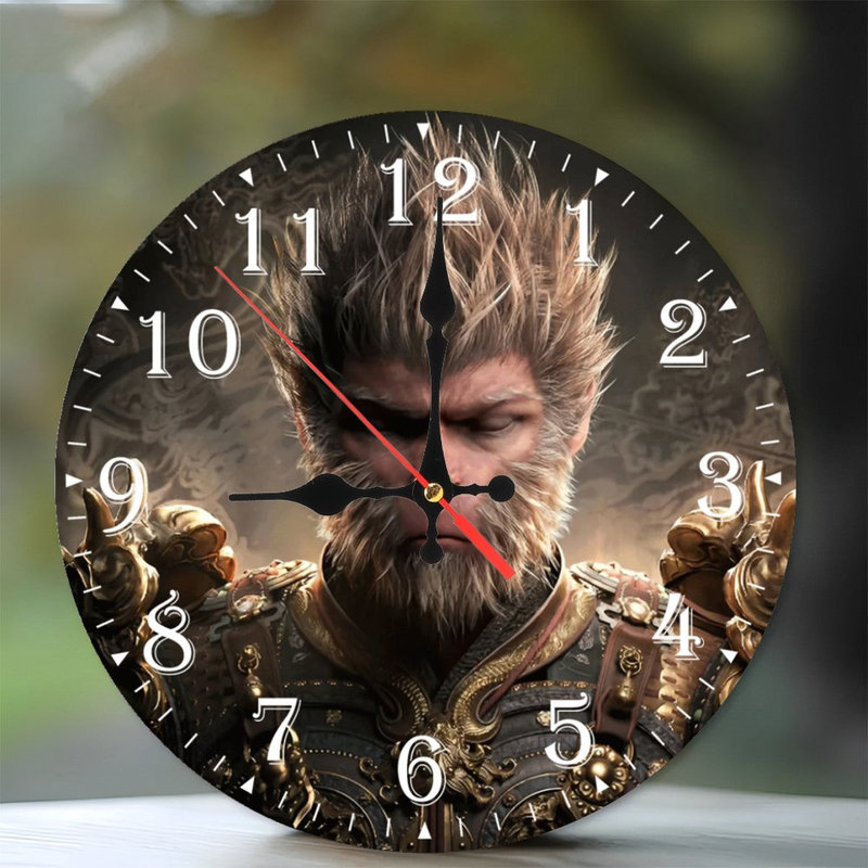 Horloge murale en bois 10 po, mouvement silencieux, à piles (piles AA non incluses), décor artistique, parfait pour les décorations