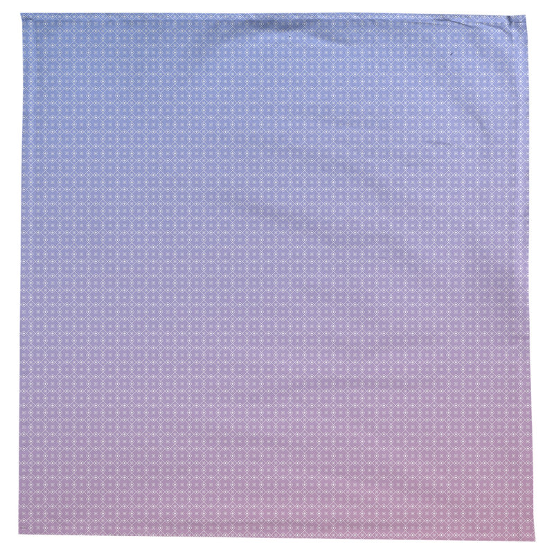 Nappe carrée en coton à motif géométrique 100% avicia, Bleu / rose