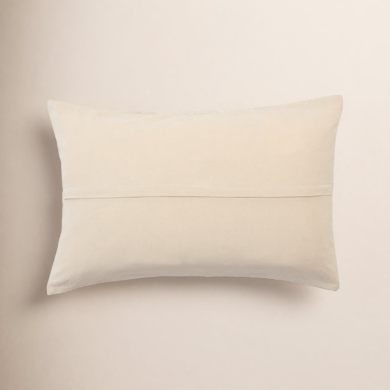 Housse de coussin lombaire Tribal Handmade, Housse de coussin seulement - sans coussin, Crème, crème