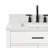 Jameal 30'' Solid Wood Single Bathroom Vanity with 0.75'' Carrara Marble Top-476761547-509871214