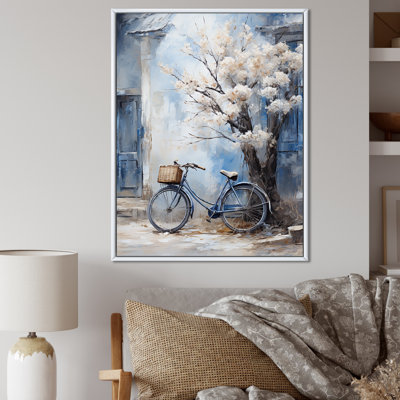 Fleurs blanches et bleues - Art mural