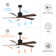 52" 5-Blade Modern LED Ceiling Fan with Light Kit and Remote Control