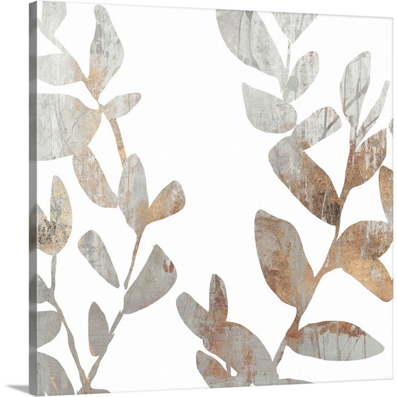 Marbre feuillage I-impression sur toile, Toile tendue, H 36 po x l 36 po x P 1,25 po