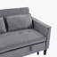 Canapé moderne en velours gris foncé, canapé-lit gigogne, petit canapé décontracté deux places avec dossier, avec coussin et poches, mobilier de salon, canapé-lit convertible 3 en 1.
