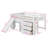 Full Size Low Loft Bed For Kids, Wood Modern Farmhouse Full Loft Bed With Slide And Drawer Storage, No Box Spring Needed