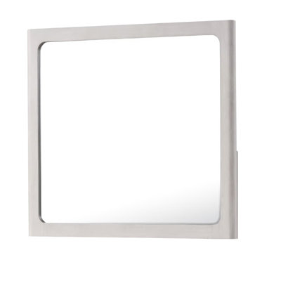 Thorne Dresser Mirror, 40 Inch White Oak Rubberwood, Beveled Edge