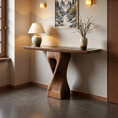 Solid Pine Entryway Console Table