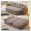 Canapé 78,7 "moderne 2 en 1 pliable avec couverture fonctionnelle et 2 coussins moelleux-125753282
