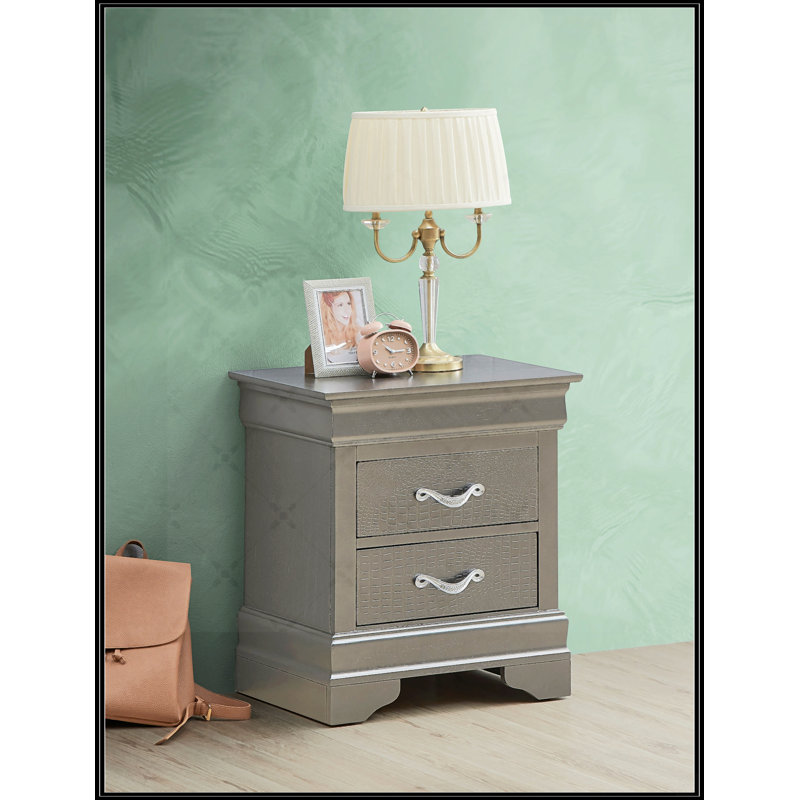 Table de chevet Lorana, Gris