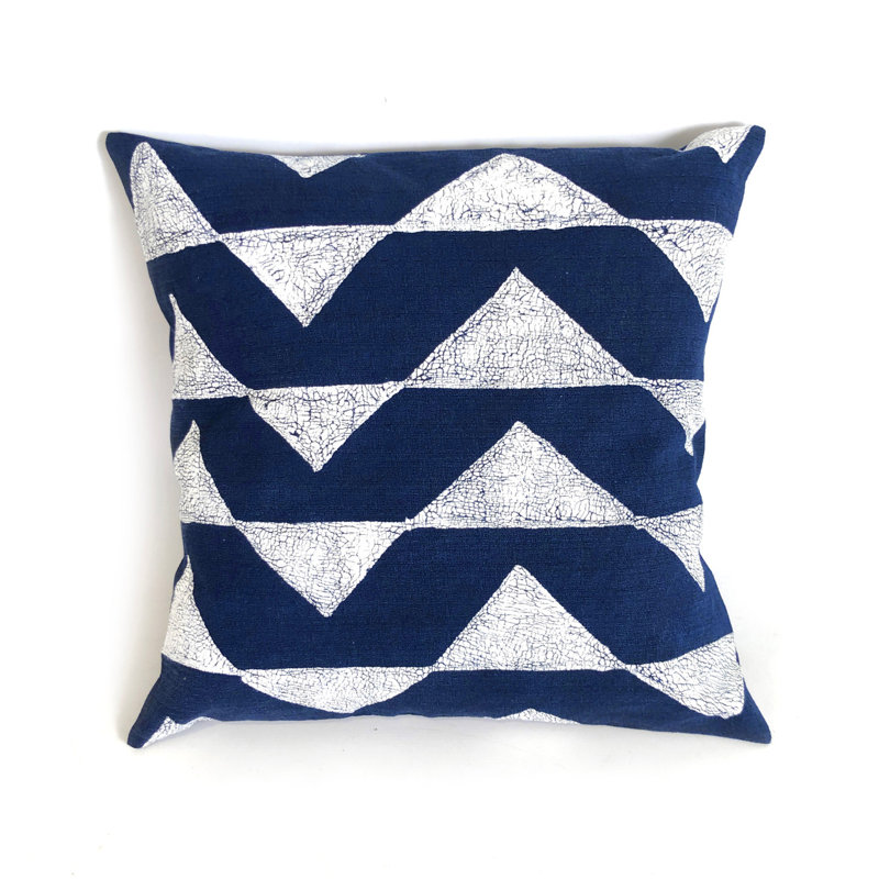 Housse de coussin Triangles, Bleu