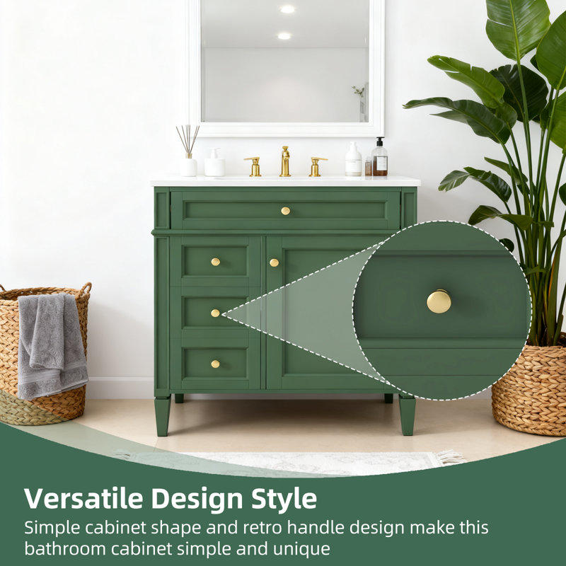 Meuble-lavabo simple 30 po - 2 tiroirs + comptoir d'évier basculant
