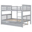 Lit superposé double au-dessus de double avec lit gigogne simple et échelle-1024771909