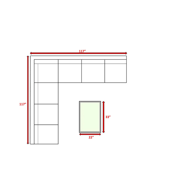 Ensemble de patio en osier 6 places avec coussins entièrement assemblé