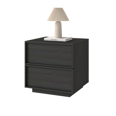 18.9" Wooden Nightstand with 2 Drawers