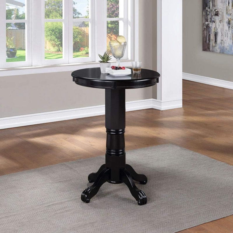 Table de pub, 42 po, noir
