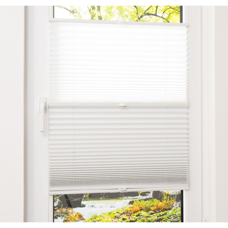 Cordless Blackout Pleated Shade, White, 130cm L x 100cm W