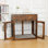 Table de bout pour chien avec cage pour chien ， 39,4 po de large avec coussin ，