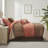 Luxurious Coral Bedding Sets, Faux Suede Polyester For Rustic Home