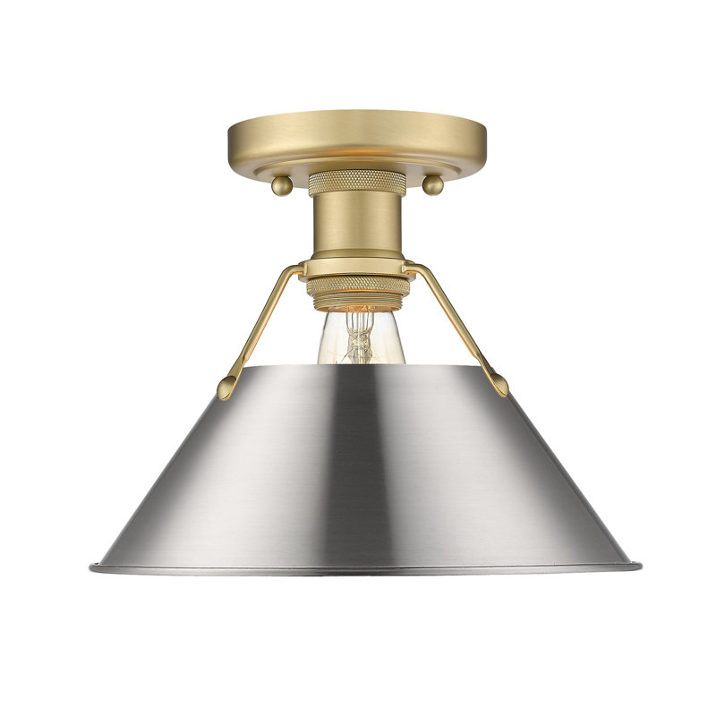 Weatherford Flush Mount, Pewter, Brushed Champagne Bronze