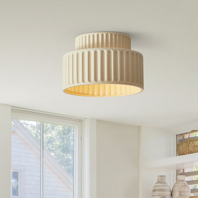 Plafonnier semi-encastré Nordic, Blanc