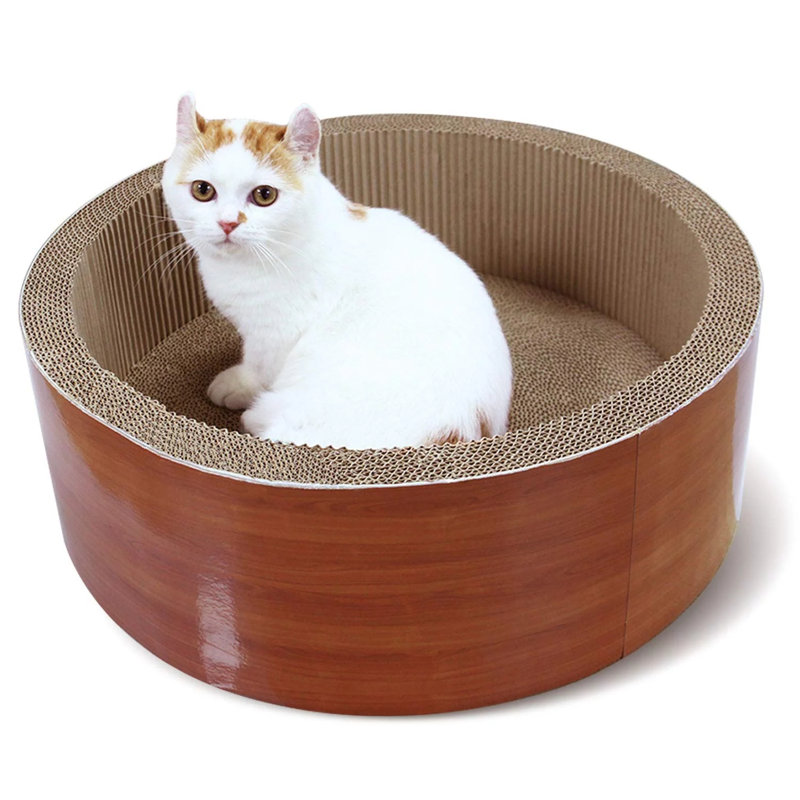 Round Cat Scratching Lounge Bed