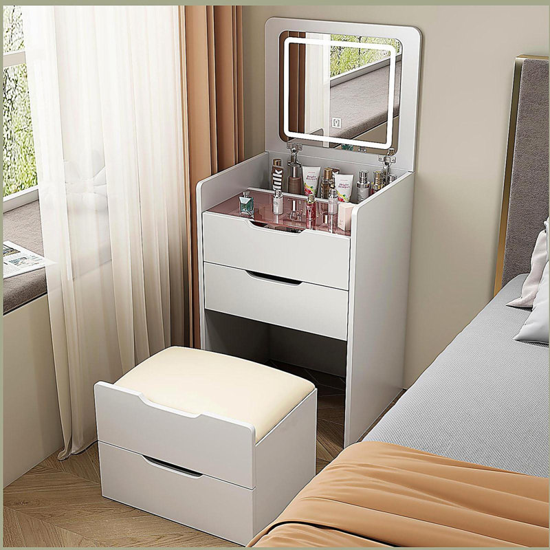 Meuble-lavabo 3 en 1 avec miroir Plip, Blanc