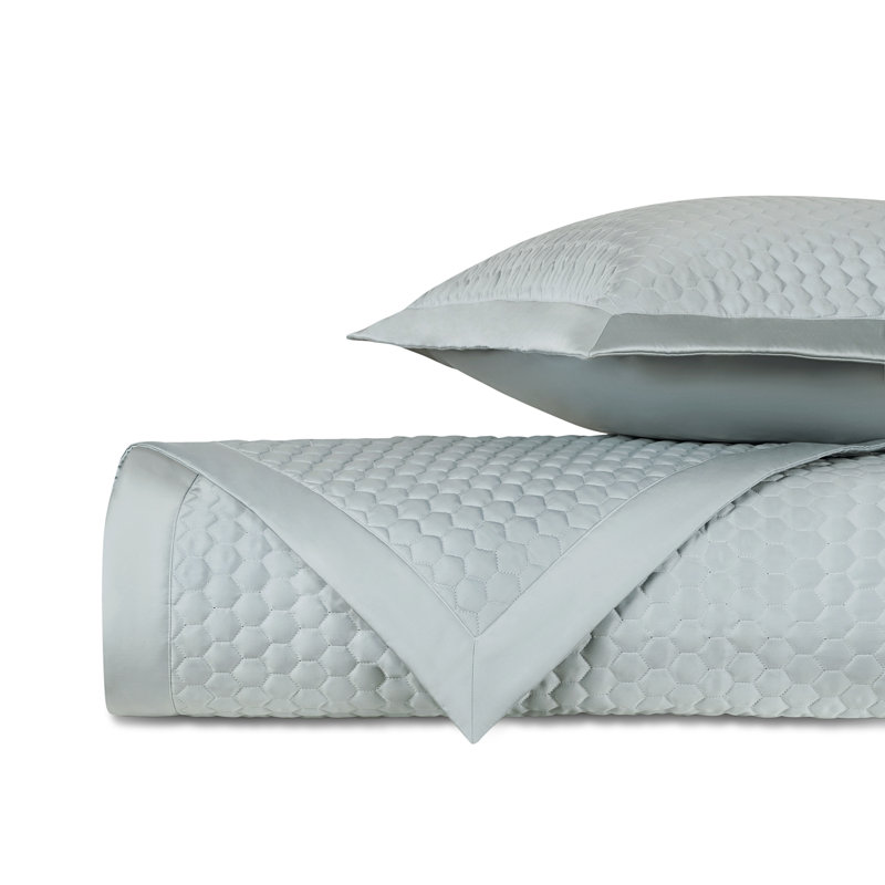 Apiary Quilted Sateen Coverlet Set, King Coverlet + 2 Shams, Sion