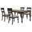 Guransh Modern 5-Piece Set - Rectangular Dining Set Charcoal Sand Through, Designed For Style And Comfort Guransh 5-Piece Rectangular Dining Set Charcoal Sand Through