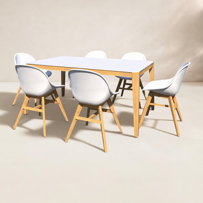 Grandos 67" Eucalyptus Patio Dining Set