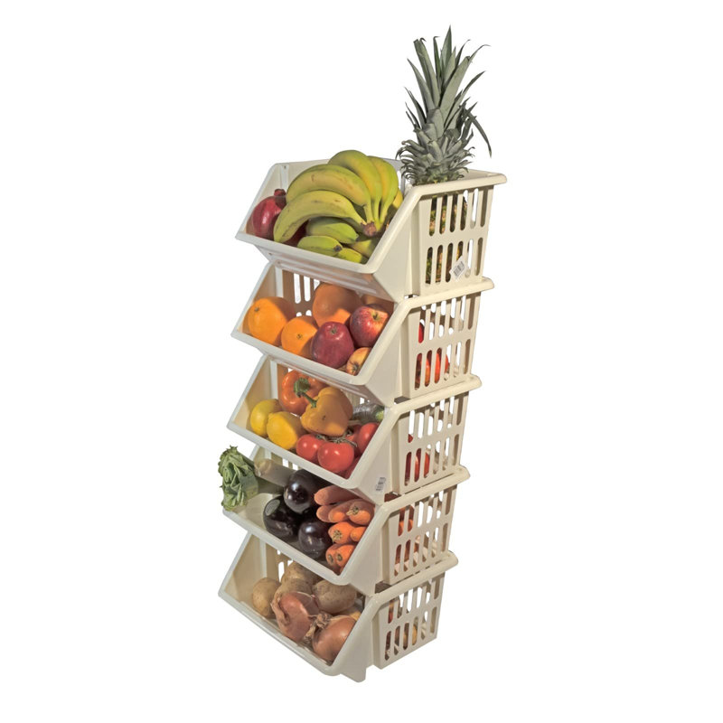 Finch Plastic Cabinet Shelving Rack, Beige