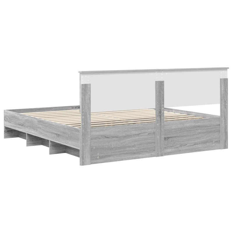 Bed, Grey Sonoma, Super King (6')