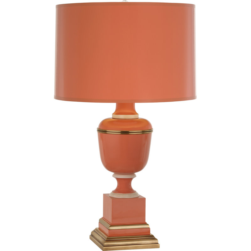 Annika Metal Table Lamp, 24'' H x 13.5" W x 13.5" D, Tangerine, Tangerine