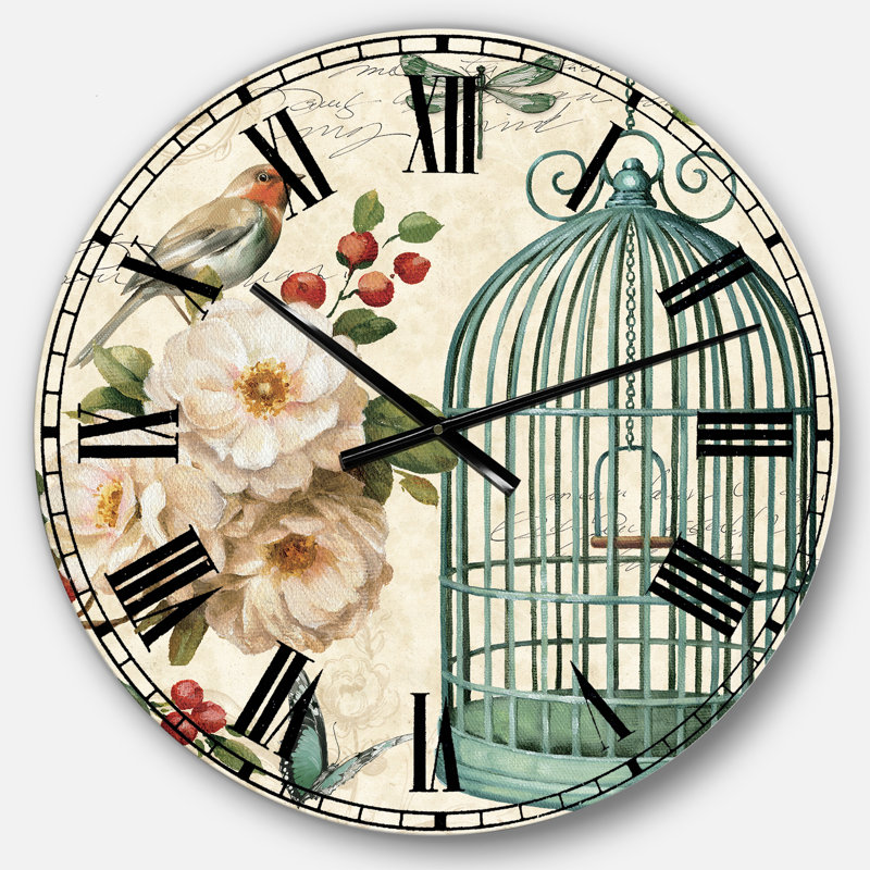 Horloge murale florale et botanique, Grand