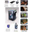 Mont Alpi Outdoor Bar Patio Island Kitchen Mobile Bar Prep Cart Station + Compact Refrigerator