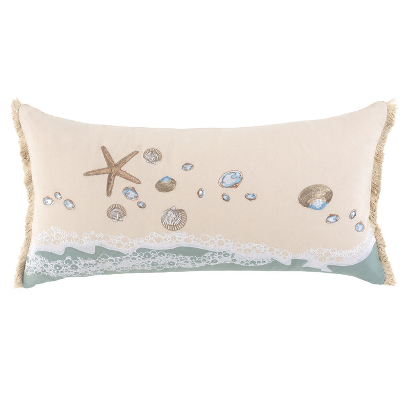 Embroidered Cotton Throw Pillow