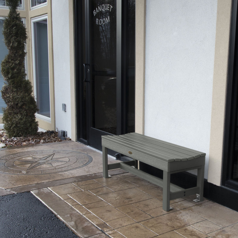 Antonia Outdoor Dining Bench, Whitewash