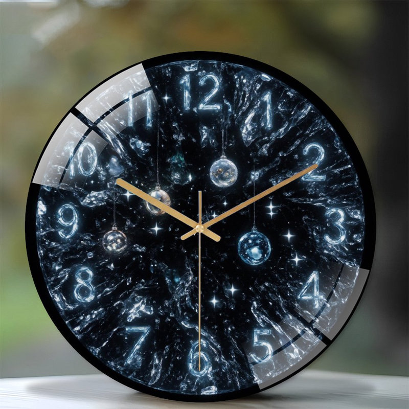 Horloge murale en verre 12 po