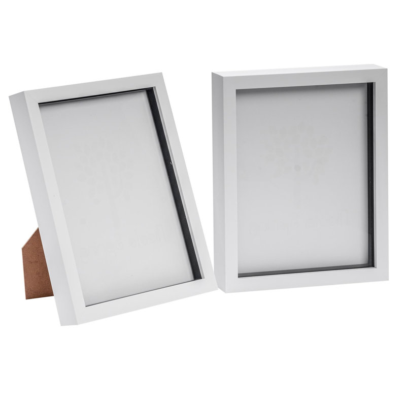 Nicola Spring - 3D Box Photo Frames, White, 27.5cm H x 22.5cm W x 3.5cm D