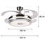 Ventilateur de plafond Bluetooth de 36 po avec lumières DEL et lecteur de musique Ellman-1138866416