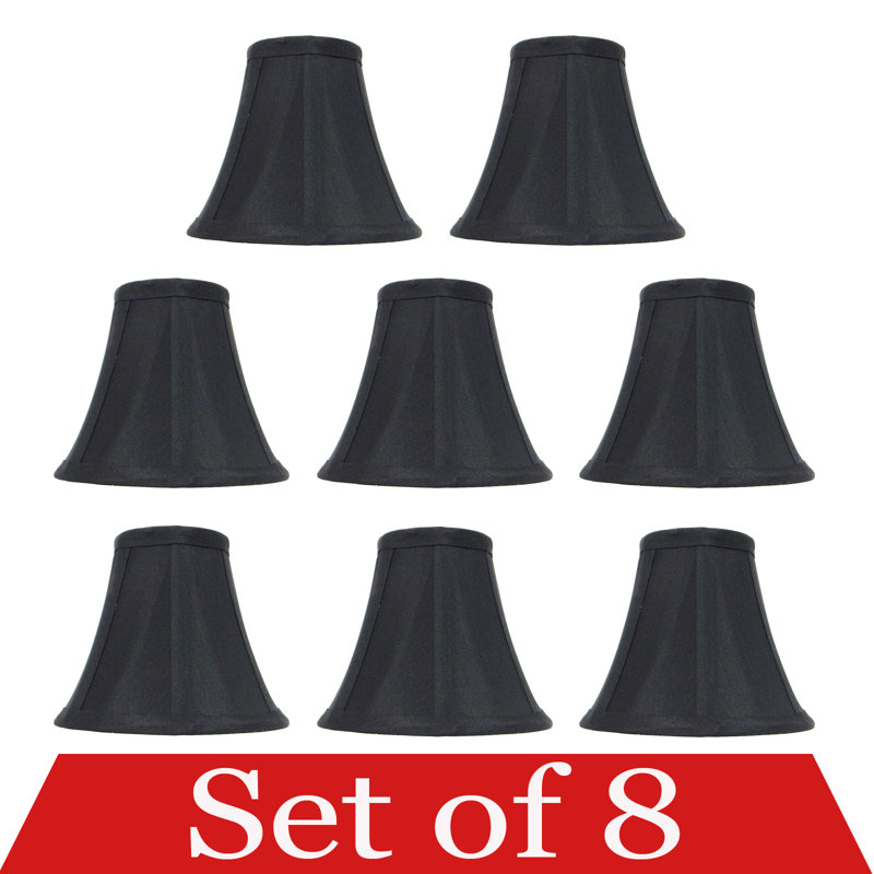 5'' H Silk Bell Candelabra Shade, Black