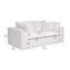 Canapé modulaire 78,8 x 39,4 po, canapé rembourré compressé pour le salon, la chambre à coucher, un appartement, aucun assemblage requis, combinaison libre de 2 pièces, tissu en velours côtelé moelleux, blanc-1012405556