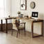 Bureau moderne en bois massif en forme de L-846502415