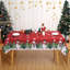 137x201cm Red Christmas Eve Print Tablecloth in 150GSM Polyester | Wipeable & Wrinkle-Resistant Festive Cover for Indoor/Outdoor Dining, Kitchen & Holiday Parties