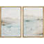 "Minimal Coastal Ocean Wave", ensemble de 2 reproductions d'art sur toile encadrées-133703154-133703155