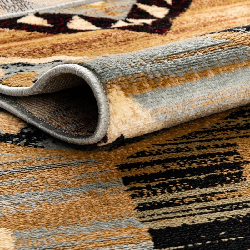 Pioneer Geometric Indoor Rug, Round 5'3"