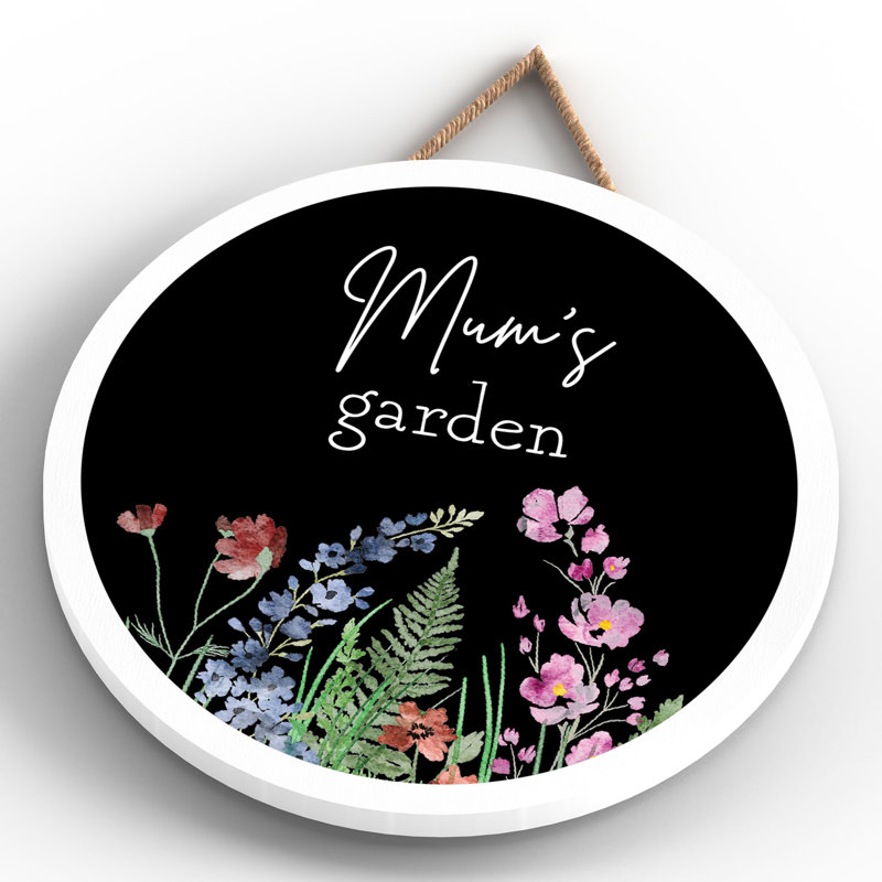 Mums Garden Small Circle Plaque