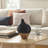 Masanari Canteen Asymmetrical Modern Two Tone Tabletop Vase - Black And Walnut