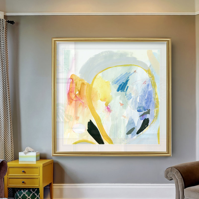 Amour, langue II, reproduction d'art sur toile, Cadre doré, H 17,5 po x l 17,5 po x P 1,5 po