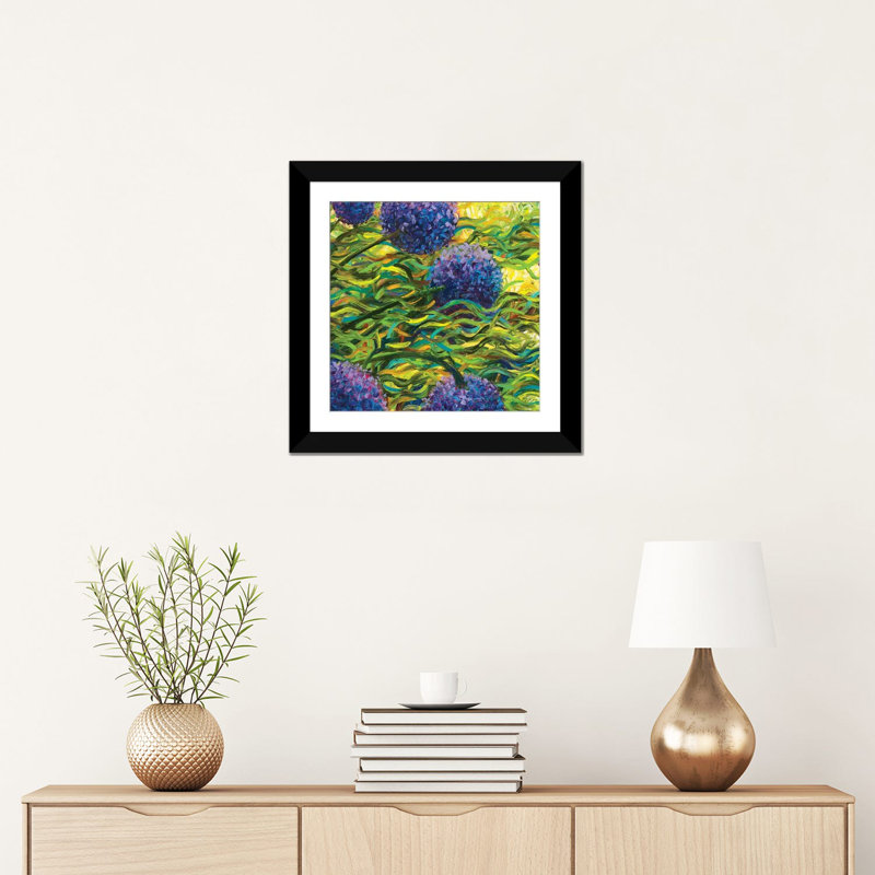 «GM 055» par Iris Scott, impression sur toile, H 16 po x l 16 po x P 1 po, Papier avec cadre noir, Blanc