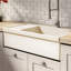 Fireclay Reversible Sink with Integral Drainboard and Decorative 2 ½" Lip on Both Sides-838176952